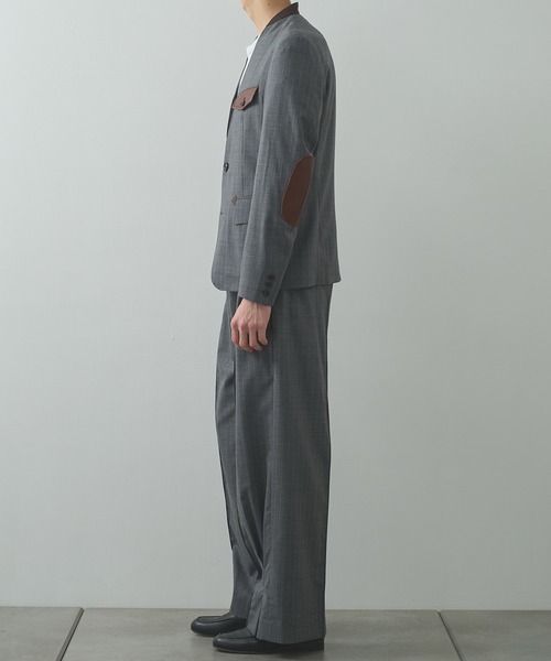 スラックス 「KHOKI/コッキ」Pleated Stripe Summer Wool Pants メンズの画像