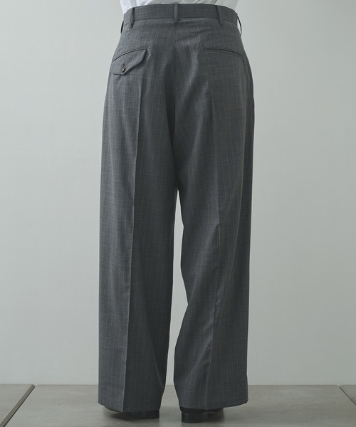 KHOKI（コッキ） スラックス 「KHOKI/コッキ」Pleated Stripe Summer