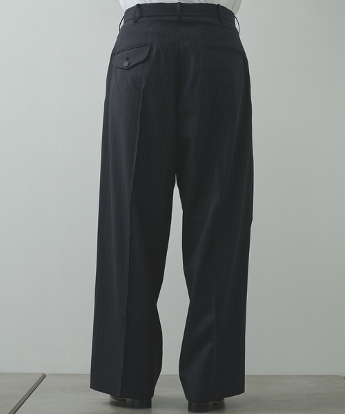 KHOKI（コッキ） スラックス 「KHOKI/コッキ」Pleated Stripe Summer