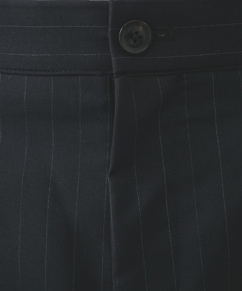 スラックス 「KHOKI/コッキ」Pleated Stripe Summer Wool Pants メンズの画像