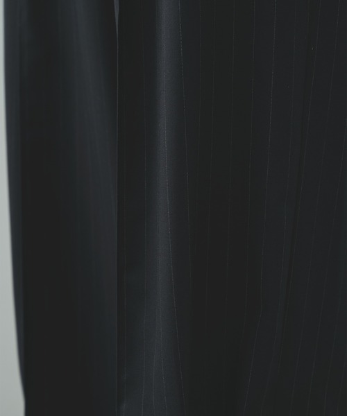 スラックス 「KHOKI/コッキ」Pleated Stripe Summer Wool Pants メンズの画像