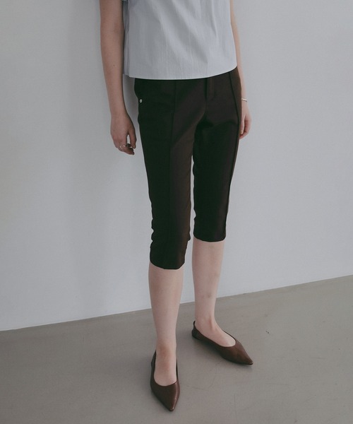 Stretchカプリパンツ　M MANOF（マノフ） パンツ STRETCH CAPRI PANTS レディース : ZOZOTOWN