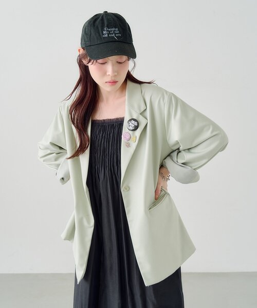 ワンピース 「低身長サイズ/2サイズ展開/前後2WAY」プリーツワッシャーワンピースの画像