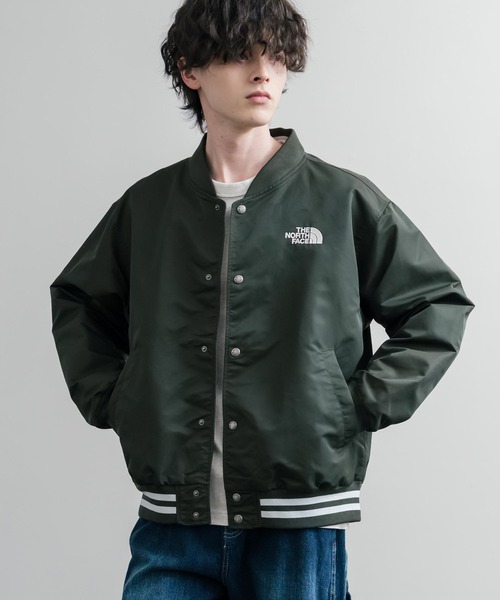 刺繍　肩ロゴ　ブラック　M ザノースフェイス　中綿　ナイロンコート THE NORTH FACE（ザ ノースフェイス） スタジャン M'S BRETON JACKET