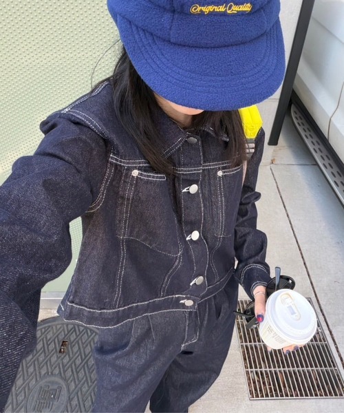 lanan（ラナン） セットアップ デニムジャケット ハイウエストタック