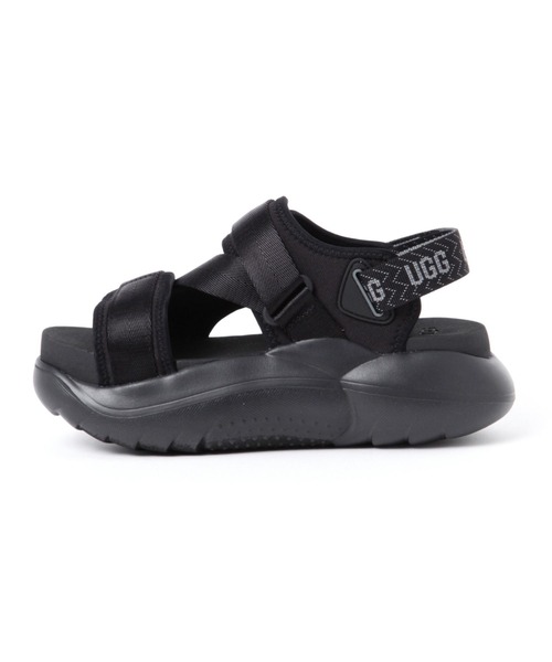 UGG レディース スポーツサンダル ブラック UGG Australia（アグオーストラリア） 「UGG」 フラットサンダル 24.5