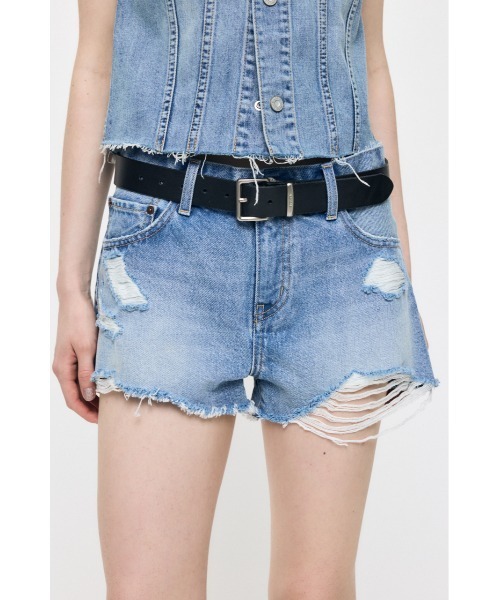 ジーンズ デニム デニムパンツ MIDRISE RIPPED ショーツ レディース