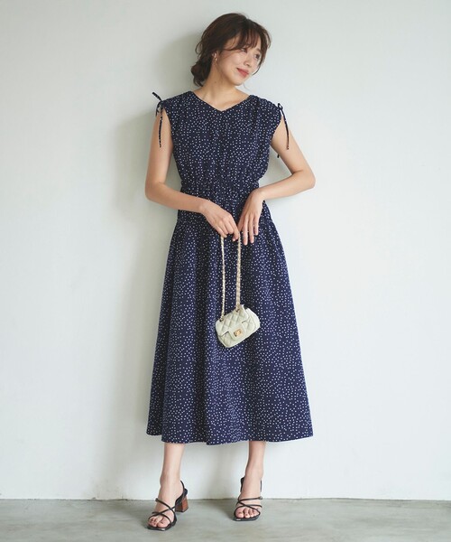 「Feroux」 ノースリーブワンピース 1 ネイビー レディース_画像7