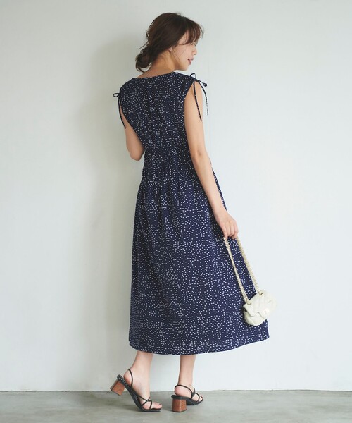 「Feroux」 ノースリーブワンピース 1 ネイビー レディース_画像8
