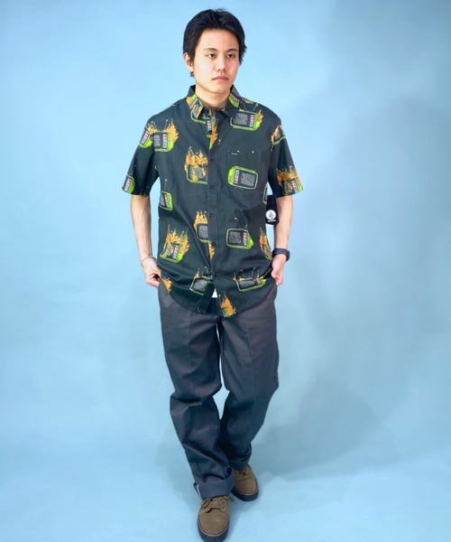 「VOLCOM」 半袖シャツ L ホワイト メンズ_画像3