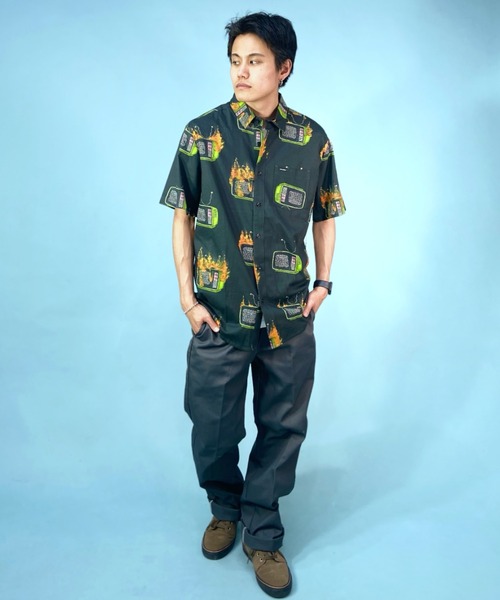 「VOLCOM」 半袖シャツ L ホワイト メンズ_画像4