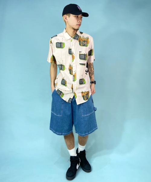 「VOLCOM」 半袖シャツ L ホワイト メンズ_画像8