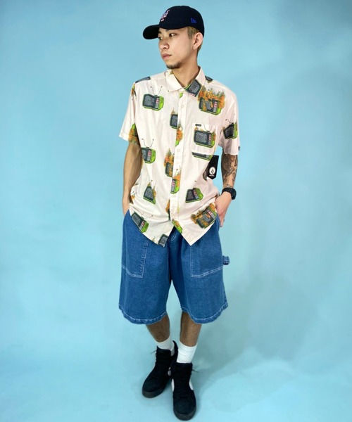 「VOLCOM」 半袖シャツ L ホワイト メンズ_画像9