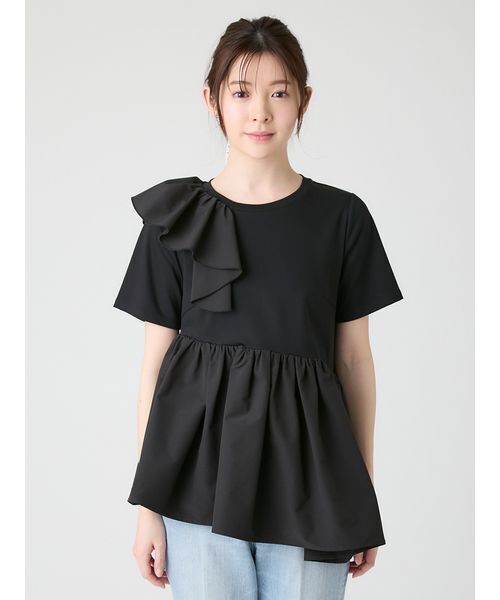 トクコのシックなアシンメトリーチュニック CELFORD（セルフォード） tシャツ 半袖 アシンメトリーカット