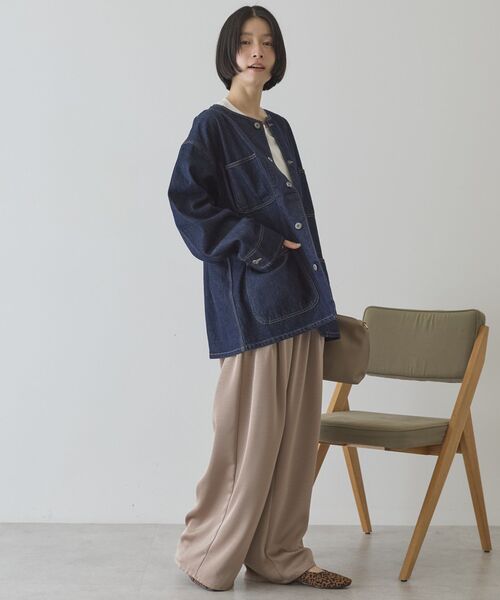 「AMERICAN HOLIC」 デニムジャケット M ライトインディゴブルー レディース_画像8