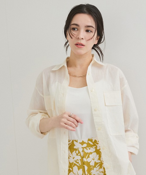 「LE CERCLE par rope'」 長袖シャツ FREE キナリ レディース_画像8