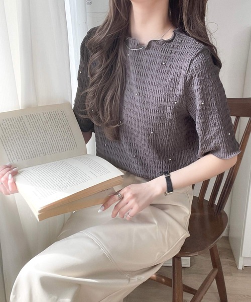 「classicalelf」 半袖カットソー LARGE ブラック レディース_画像8