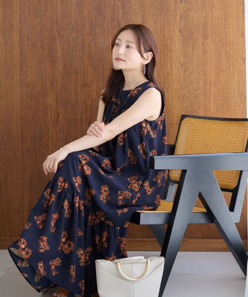 COHINA コットンレースサイドティアードワンピース　short 新品 COHINA（コヒナ） ワンピース ブラッシュフラワーティアードワンピース