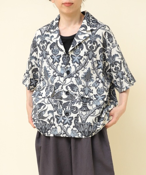 「RNA-N」 半袖シャツ MEDIUM ベージュ レディース_画像2