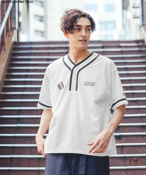 JACKSON MATISSE（ジャクソンマティス） ヘンリーネック tシャツ