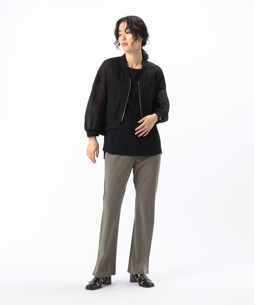 「Gabardine K.T」 ブーツカットパンツ 9号 ブラック レディース_画像4