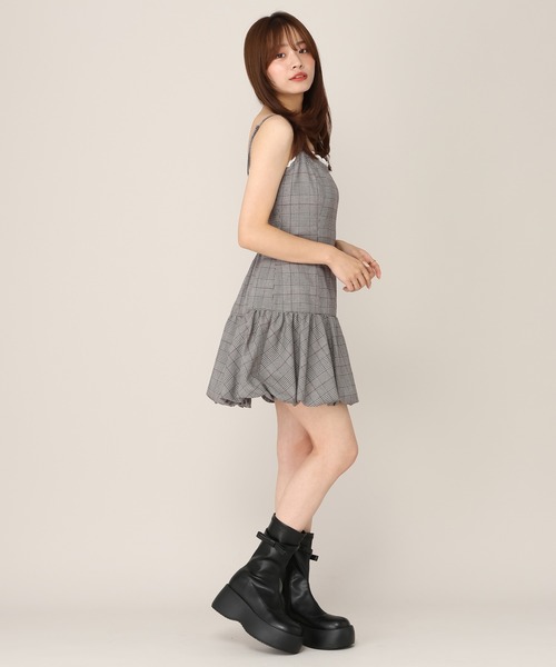 heather バルーン　ミニワンピース Heather（ヘザー） ワンピース バルーンヘムキャミミニワンピース