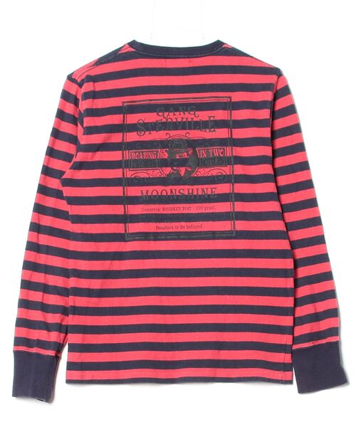 「GANGSTERVILLE」 ボーダー柄長袖Tシャツ S レッド メンズ_画像2