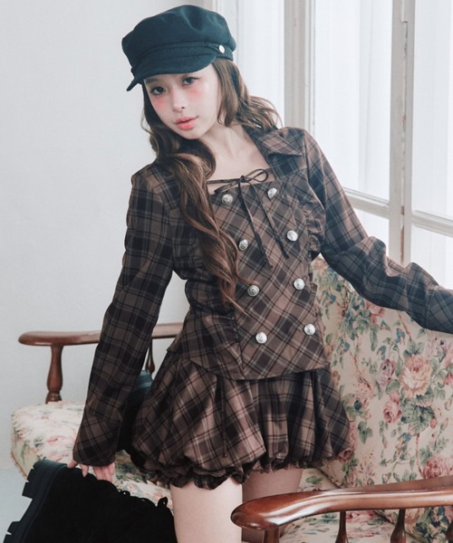 OLIVE des OLIVE（オリーブデオリーブ） ブラウス シャツ ダブルボタン 