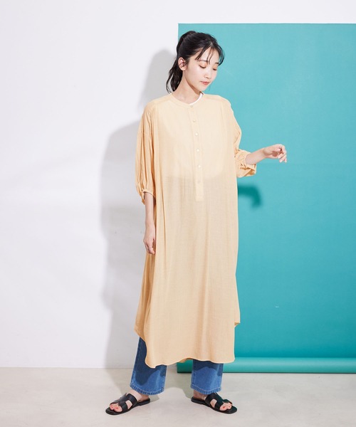 「Jayro」 7分袖ワンピース M ネイビー レディース_画像5