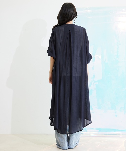 「Jayro」 7分袖ワンピース M ネイビー レディース_画像9