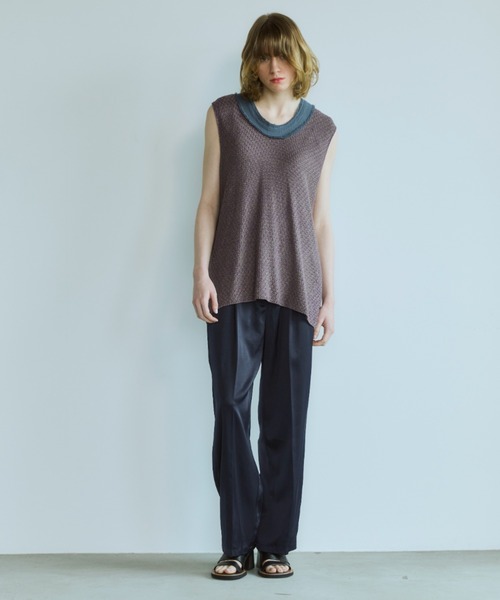 basic satinストレートパンツ　レオパードS OPULENCE パンツ Silver Dot Satin Pants レディース : ZOZOTOWN