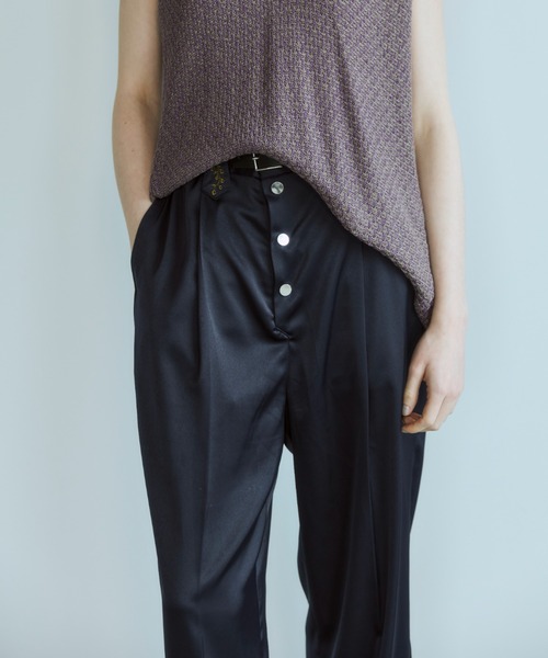 OPULENCE パンツ Silver Dot Satin Pants レディース : ZOZOTOWN