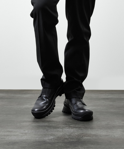 極美品 パドローネ VITO サイドゴアシューズ 43 革靴 スリッポン 黒 PADRONE（パドローネ）SIDE GORE SHOES / VITO（サイドゴアシューズ