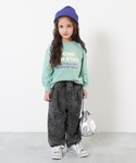 ワイドパンツ パンツ 楽デニム ルーズタックパ...の詳細画像2