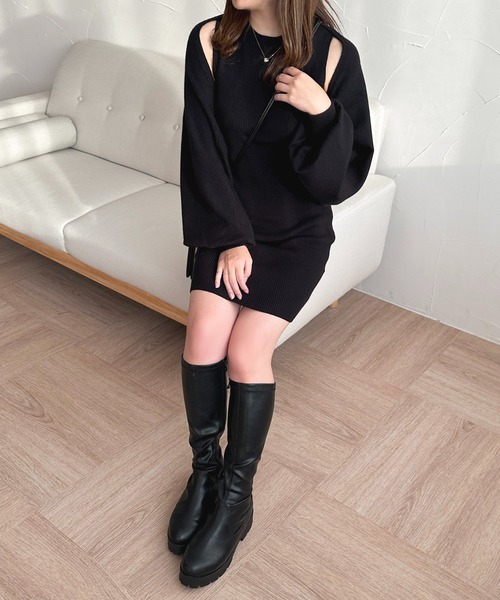 apres jour（アプレジュール） ワンピース ボレロ＋ニットワンピース