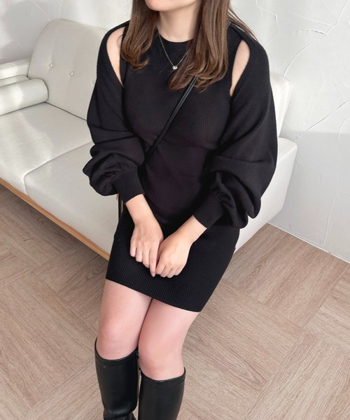 apres jour（アプレジュール） ワンピース ボレロ＋ニットワンピース
