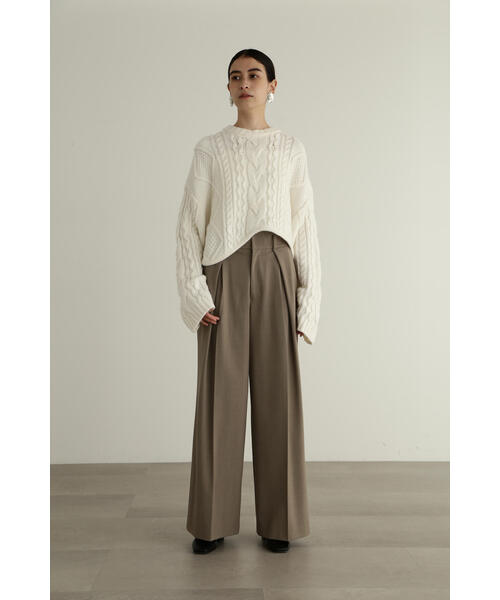 JILL STUART パンツ TWサイロストレッチタックパンツ