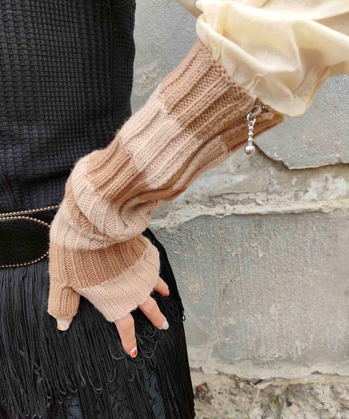 Casselini（キャセリーニ） アームカバー ロングリブアームウォーマー