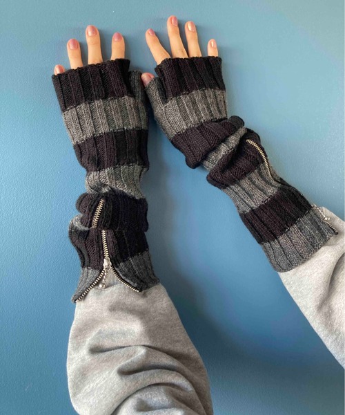 Casselini（キャセリーニ） アームカバー ロングリブアームウォーマー