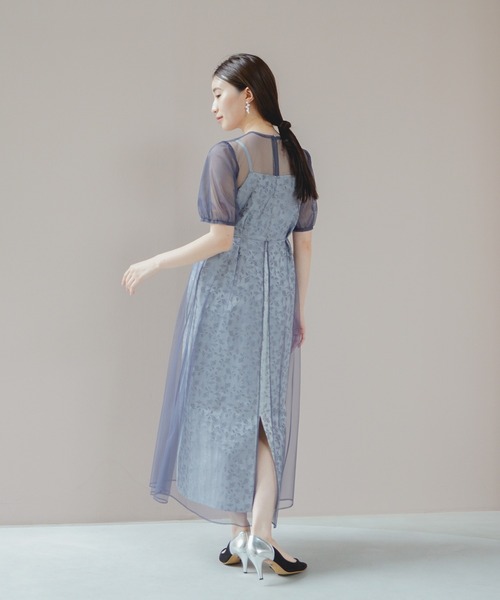 kaene ローズジャガード×チュールドレス kaene｜ローズジャガード×チュールドレス | Rakuten Fashion