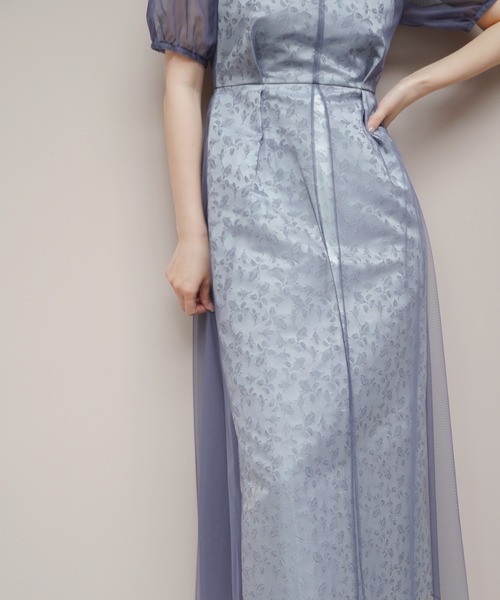 kaene ローズジャガード x チュールドレス kaene ドレス ローズジャガード×チュールドレス : ZOZOTOWN