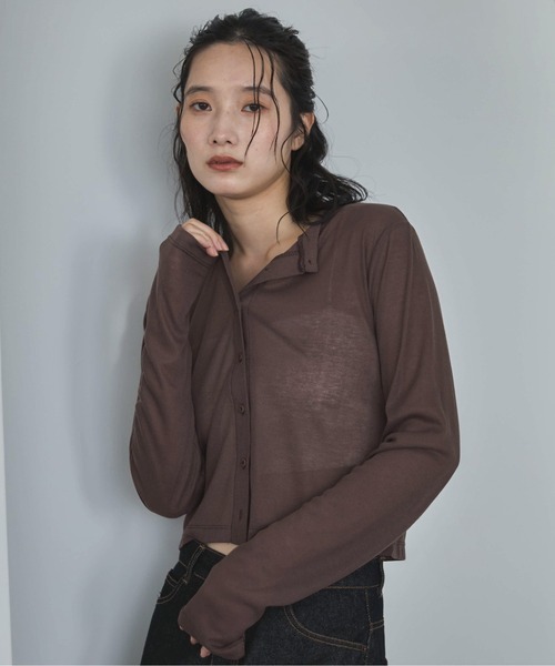 feepur（フェピュール） カーディガン シアーリブカーディガン