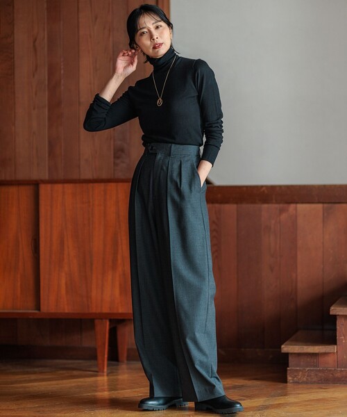 ニット セーター 「Oggi1月号/CLASSY.11月号掲載」スムージーコットン タートルネック ニット レディース trim_ofcrs_item6c2a0cb8591e11e