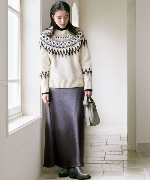 【Oggi1月号/CLASSY.11月号掲載】スムージーコットン タートルネック ニット Oggi1月号/CLASSY.11月号掲載】スムージーコットン