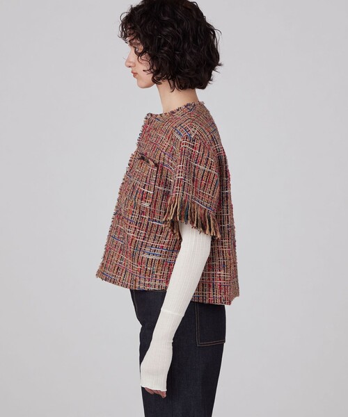 いわちゃん様ご予約品　　MACPHEE☆マルチツイード ラウンドカラージャケット MACPHEE（マカフィー） ジャケット ノーカラージャケット マルチ