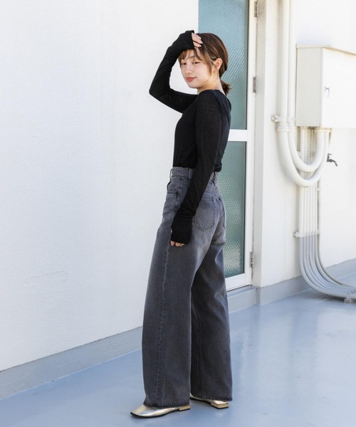月曜削除 CITY SHOP kibiz コラボ ワイド デニム 月曜削除 CITY SHOP kibiz コラボ ワイド デニム