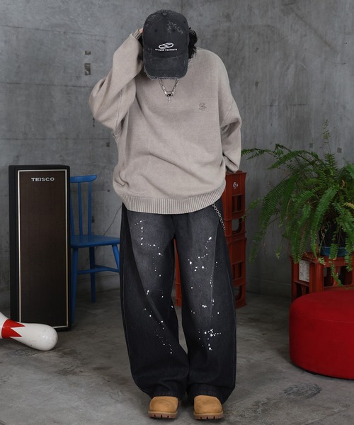 セーター ニット 「新色追加」 AW ヴィンテージライク ピグメント加工