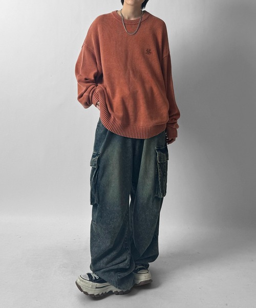 【極上品!!】70s ヴィンテージ ツイード × ニット ワークブルゾン　50s 古着 80s USA製 JC Penney The Fox Sweater キツネ タグ