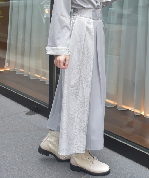 axes femme（アクシーズ ファム） スカート ジャカード切替タックス