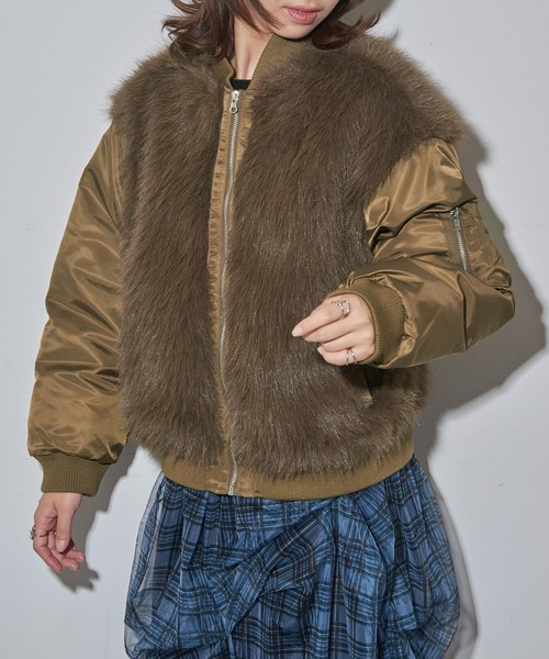 MAISON BREEZE reveur ma1 ma-1 「MAISON reveur」ファーシャギーMA-1